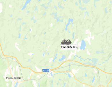 Карьер Варанмяки на карте