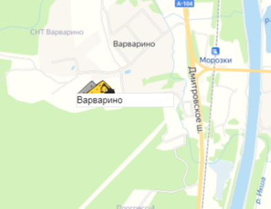 карьер Варварино на карте