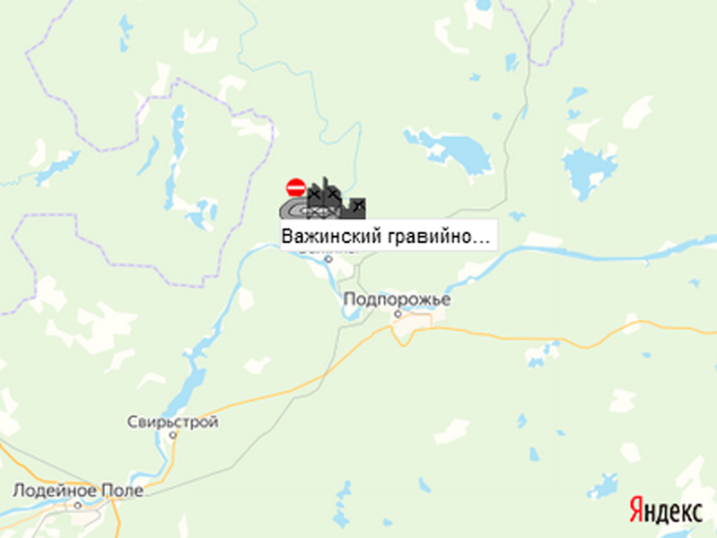 Важинский гравийно-щебеночный завод на карте