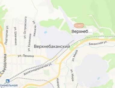 карьер Верхнебаканский на карте