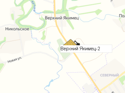 Карьер Верхний Якимец-2 на карте