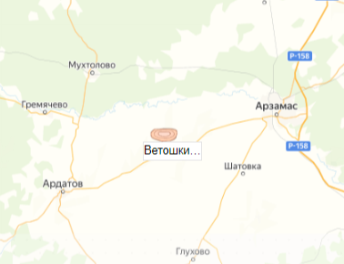 Ветошкинский карьер на карте