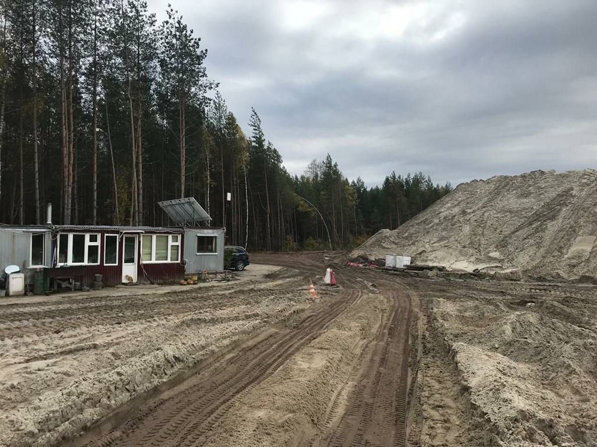 Въезд на карьер цаплино