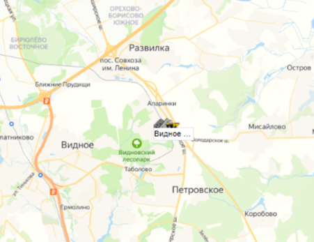 Видное база Платон Строй на карте