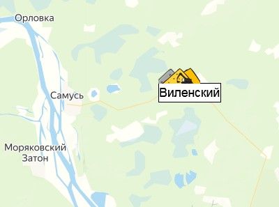 карьер Виленский на карте