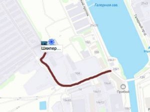 схема  проезда к снегоплавильному  пункту Шкиперский проток 