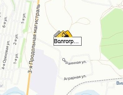 карьер Волгоградский на карте
