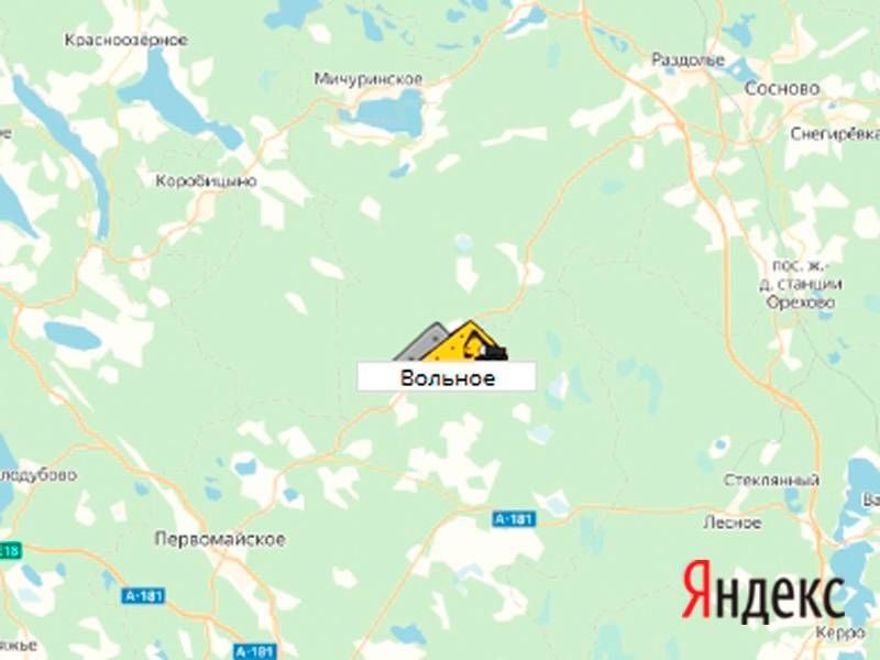 Вольное карьер  на карте