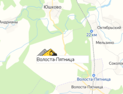 Карьер Волоста-Пятница на карте