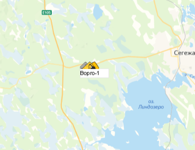 Карьер Ворго-1 на карте