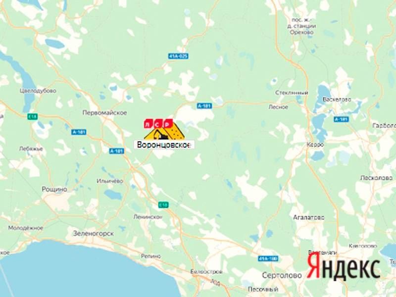 Воронцовское Карьер  на карте