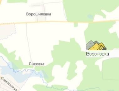 Карьер Вороновка  на карте