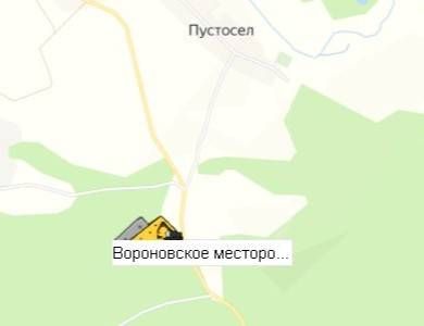 Вороновское месторождение Восточная линза  на карте