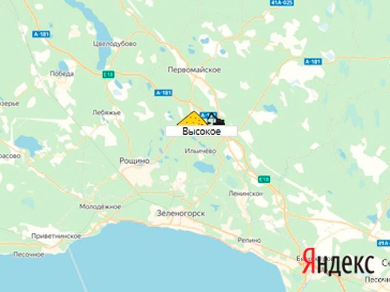 Высокое карьер на карте