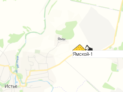 Карьер Ямской-1 на карте