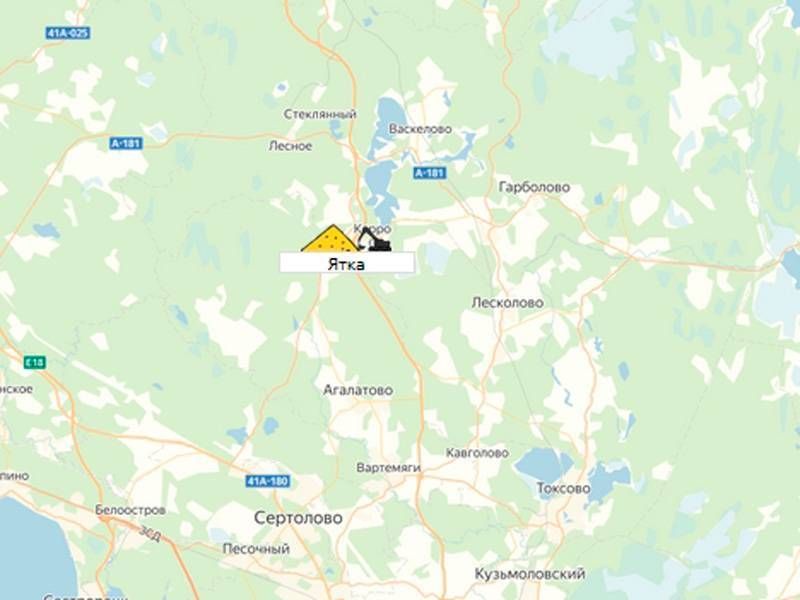 карьер ятка на карте