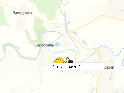 Карьер Залипяжье-2 на карте