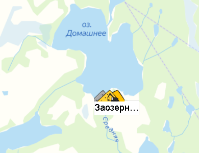 Месторождение Заозерное на карте