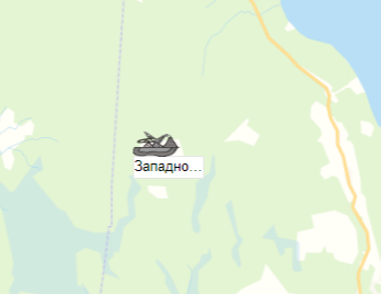 Западно-Каккаровское месторождение на карте