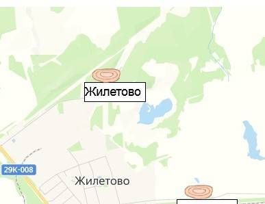 карьер Жилетово  на карте