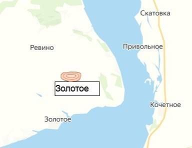 карьер Золотое на карте