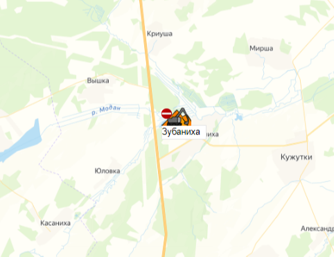 карьер Зубаниха на карте
