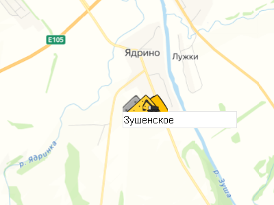 Карьер Зушенское на карте